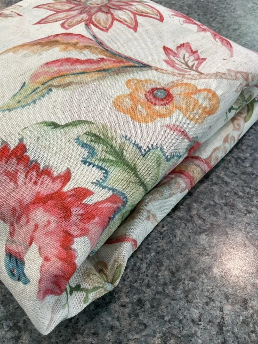 Boho Jacobean pair curtains.
